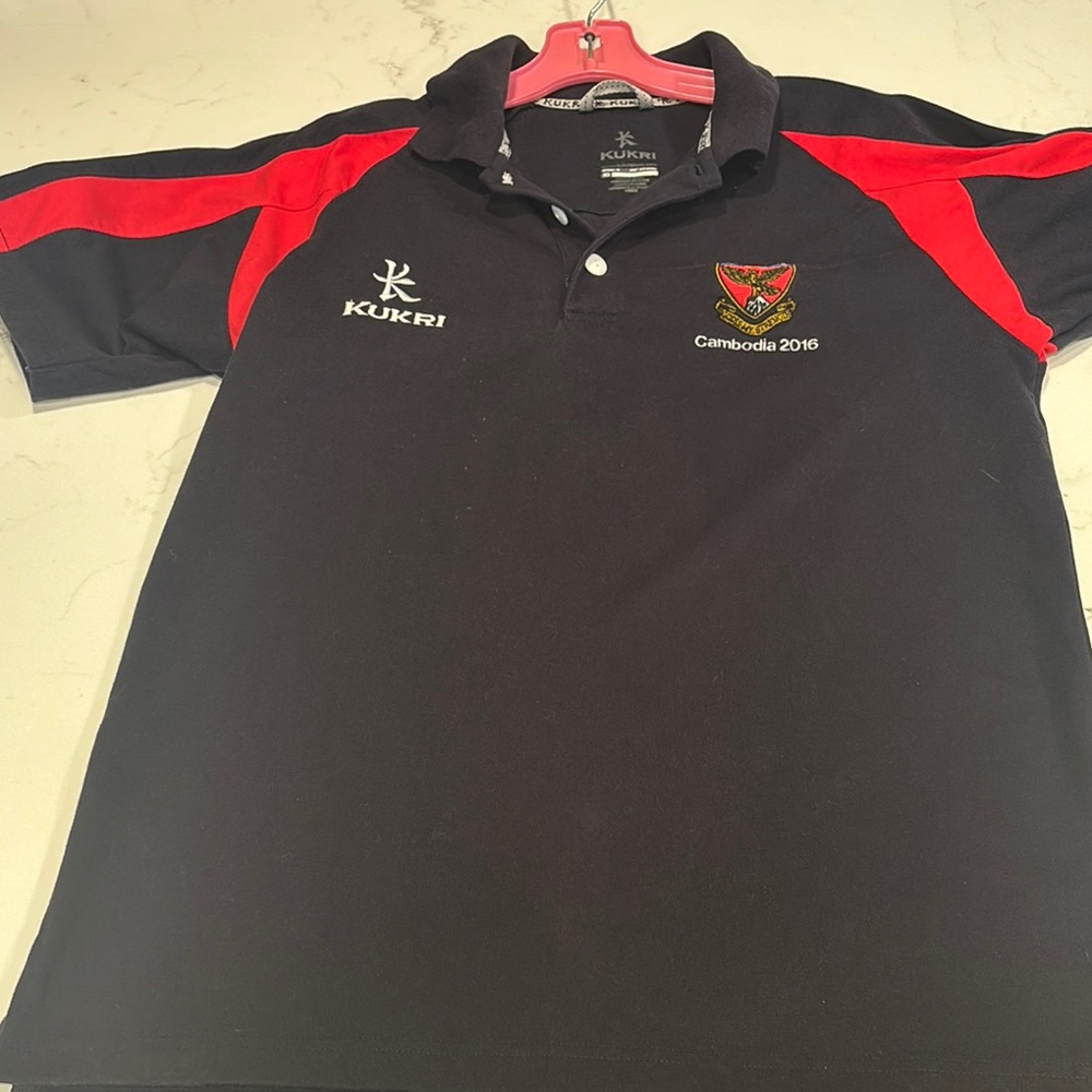 Kukri Sport Black and Red Men's Polo Shirt